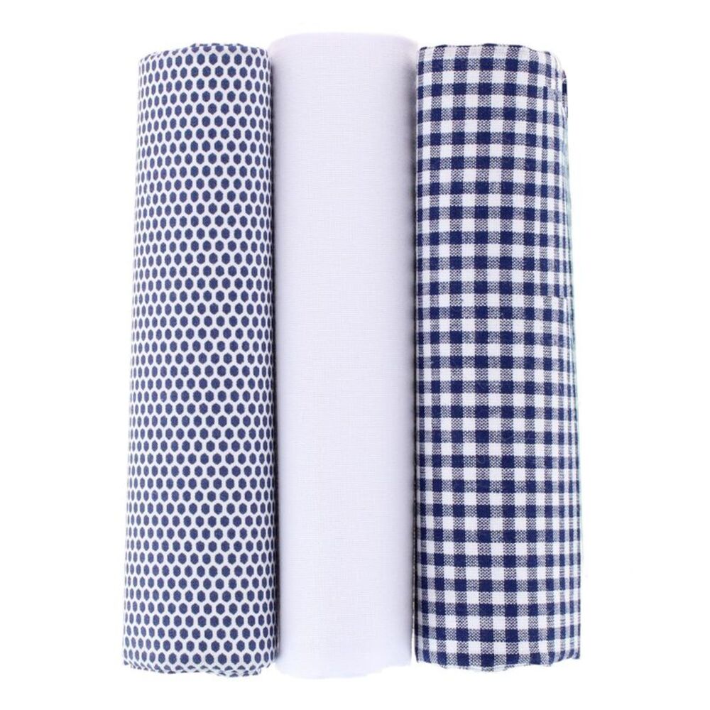 Essentials by Trafalgar Classy Dot and Check Patterned Blues Handkerchiefs